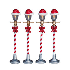 Lemax Santa Hat Street Lamp (Set of 4) image 0