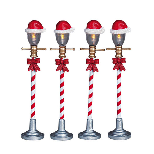 Lemax Santa Hat Street Lamp (Set of 4) image 0