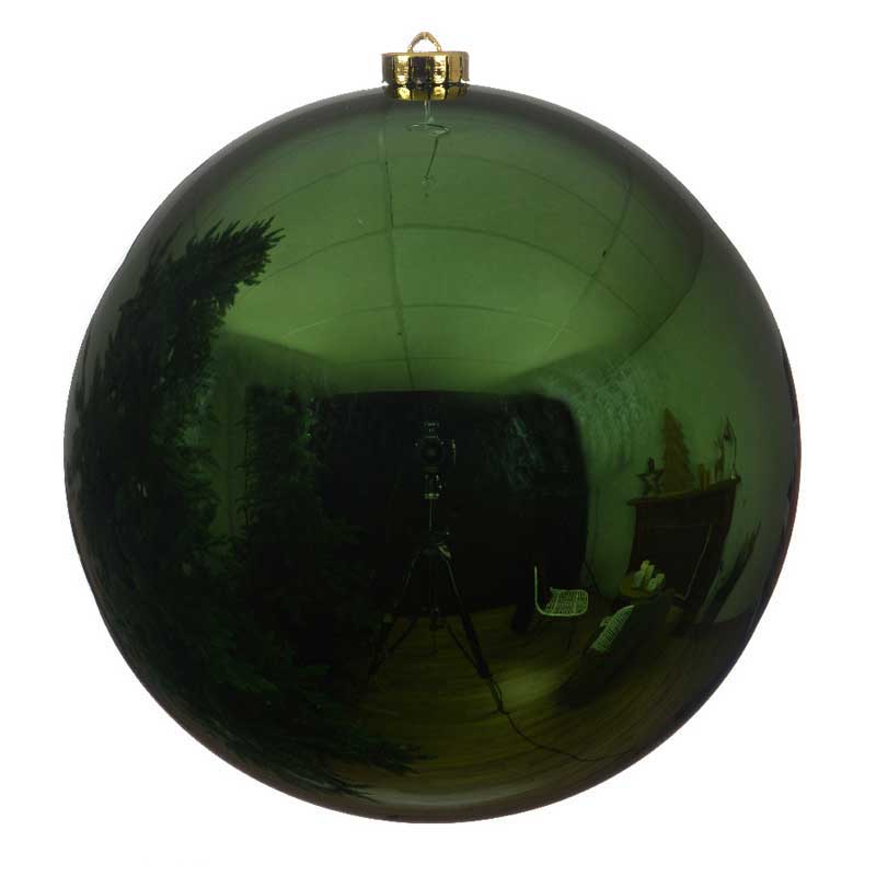 Decoris Large Shatterproof Bauble in Pine Green image 0