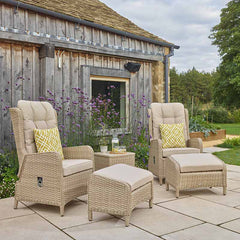 Bramblecrest Somerford Deluxe 2 Seat Recliner Set in Sandstone Rattan image 0