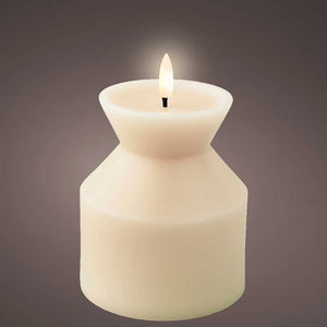 Lumineo Cream Wax LED Vase Shaped Candle image 1