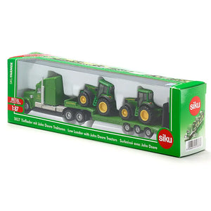 siku 1837 Low Loader with 2 John Deere Tractors 1:87 image 1