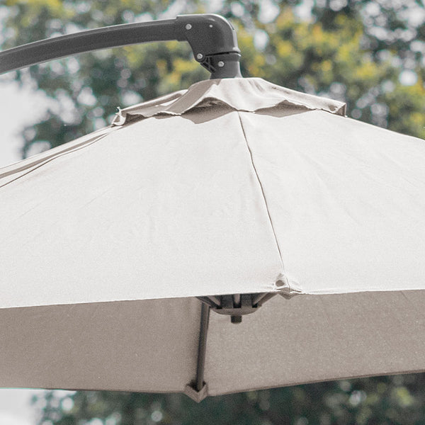 Bramblecrest Gloucester 3m Round Cantilever Parasol in Sand with Base &amp; Cover image 2