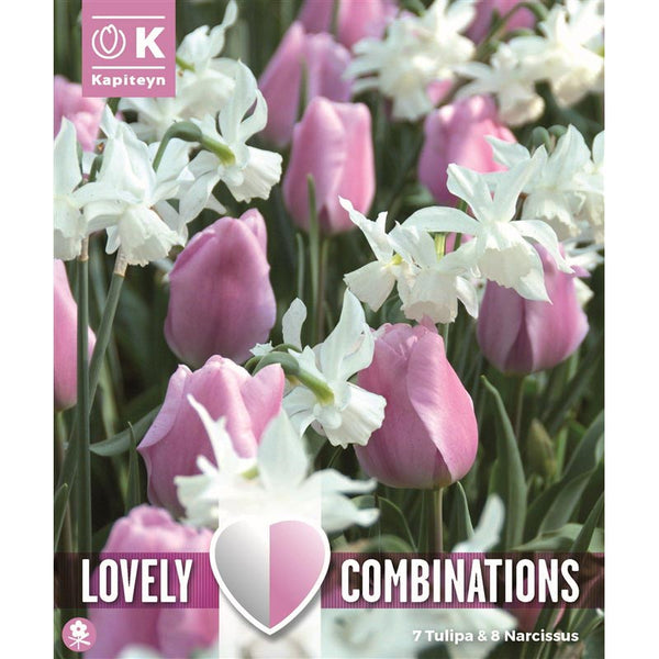 Lovely Combinations Pink Tulip and White Daffodil Mix (15 Bulbs) image 0