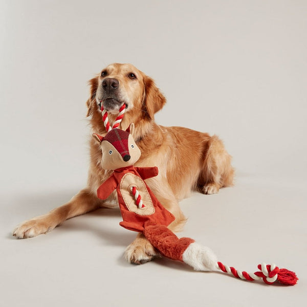 Joules Rope Heritage Tweed Fox Dog Toy image 2