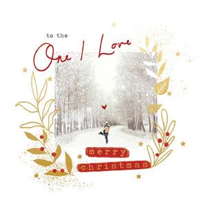 Woodmansterne One I Love Snow Christmas Card image 0