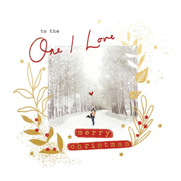 Woodmansterne One I Love Snow Christmas Card image 0