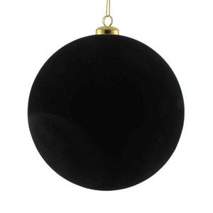 SageDecor Black Flocked Bauble image 0