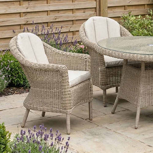 Orchard Life Bramley 4 Seat Round Dining Set with 2.5m Parasol & Base image 3
