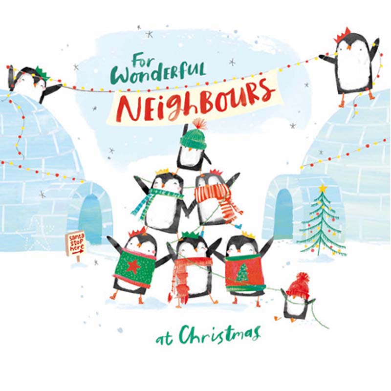 Woodmansterne Wonderful Neighbours Christmas Card image 0