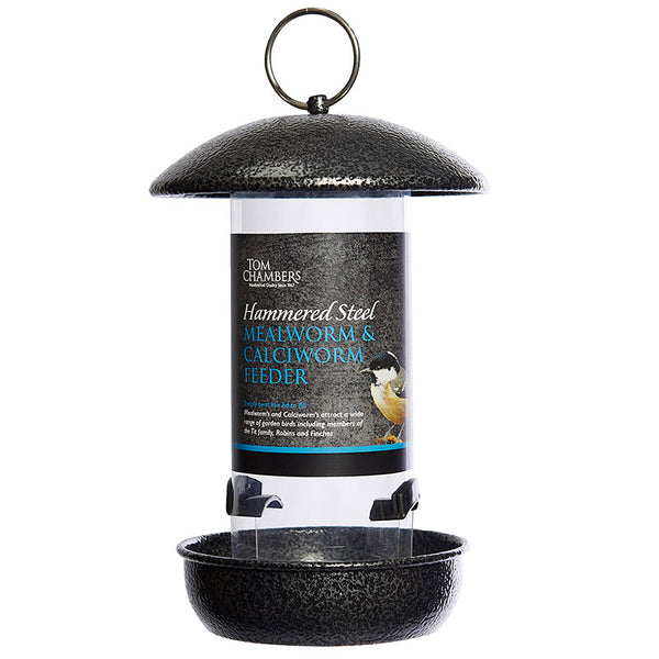 Tom Chambers Hammered Steel Mealworm & Calciworm Feeder image 0