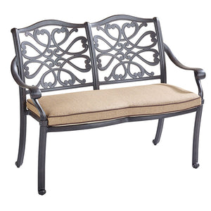 Hartman Capri High Back Bench in Bronze with Amber Cushion image 4
