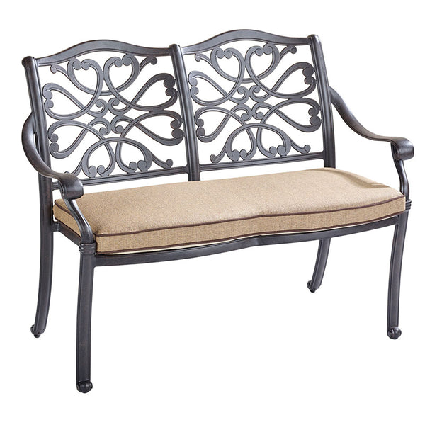 Hartman Capri High Back Bench in Bronze with Amber Cushion image 4