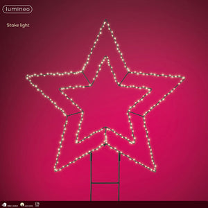 Lumineo LED Metal Star Garden Pick image 2
