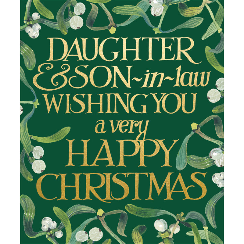 Woodmansterne Mistletoe Daughter & Son-In-Law Christmas Card image 0