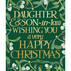 Woodmansterne Mistletoe Daughter & Son-In-Law Christmas Card image 0