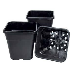 Garland 25cm Square 11-Litre Tom Pots (Pack of 3) - Black image