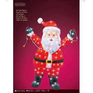 Lumineo LED Flashing Colourful Acrylic Santa image 1