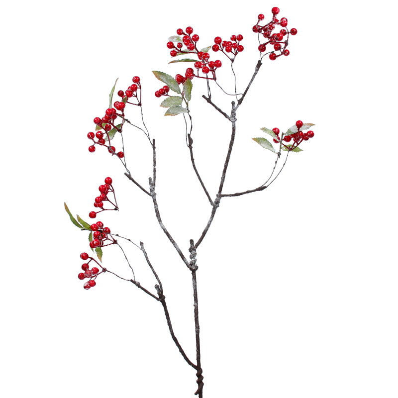 Gisela Graham Frosted Red Berry Branch (110cm) image 0