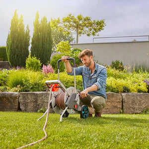 GARDENA CleverRoll Hose Trolley M Easy Metal Set with 25m FLEX Hose image 2
