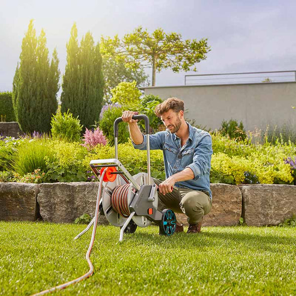GARDENA CleverRoll Hose Trolley M Easy Metal Set with 25m FLEX Hose image 2