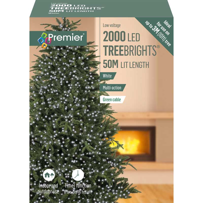Premier 2000 Multi-Action LED TREEBRIGHTS with Timer - White image 0