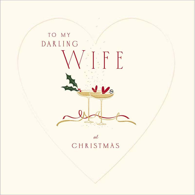 Woodmansterne Darling Wife Christmas Card