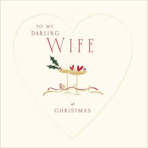 Woodmansterne Darling Wife Christmas Card