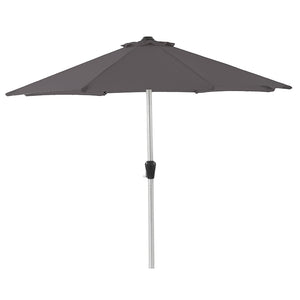 Bramblecrest 3.5m Round Brushed Aluminium Crank Handle Parasol, Grey image 0