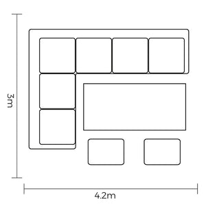 Hartman Trevi L-Shaped Corner Sofa Set with Rectangular Table image 9