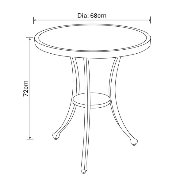 Hartman Berkeley Garden Bistro Set in Maize with Wheatgrass Cushions image 8