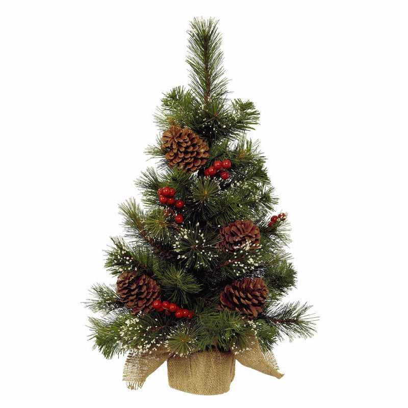 Everlands Mini Ipswich Christmas Tree with Snow, Berries & Pinecones image 0