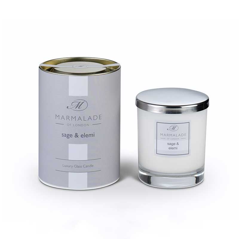 Marmalade Sage & Elemi Luxury Glass Candle image 0