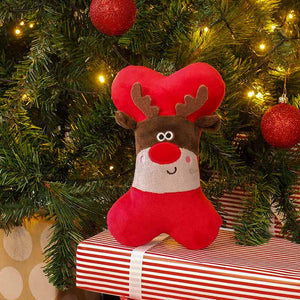 Zoon Squeaky RudyBone Plush Dog Toy image 1