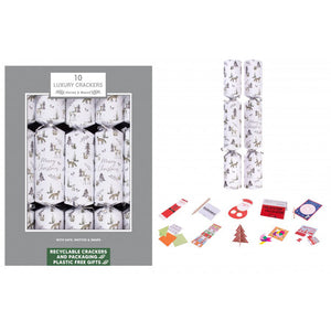 Harvey & Mason 10 Luxury Silver Woodland Crackers image 0