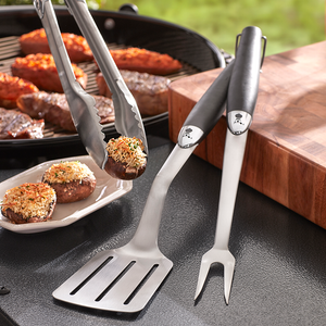 Weber Premium Stainless Steel Tool Set - Spatula, Tongs & Fork image 0