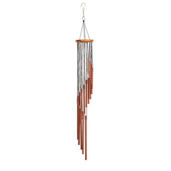 Symphony 18 Tube Spiral Wind Chime with Copper Finish, Size 91cm image 1