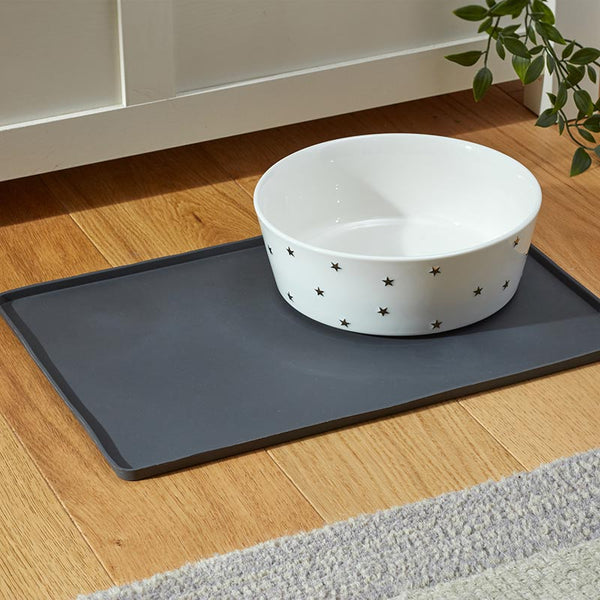Zoon FloorGrip Pet Feeding Mat - Slate image 1