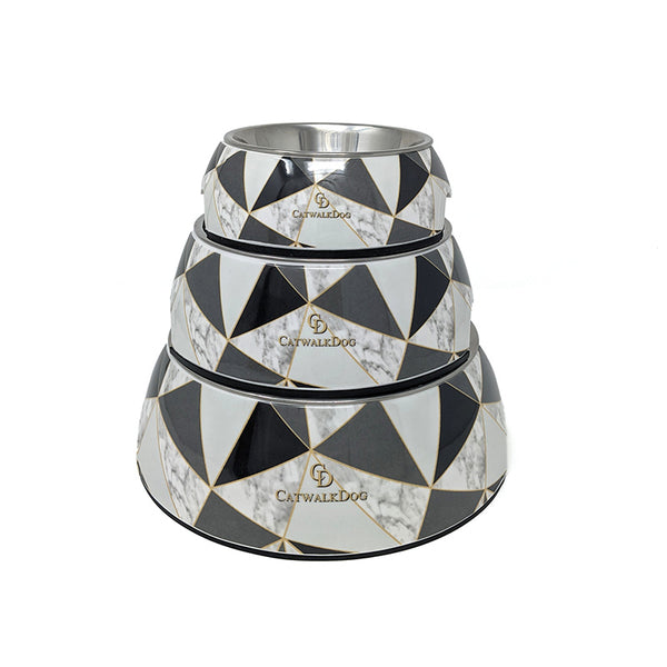 CatwalkDog Geo-Deco 2-in-1 Dog Bowl - Large image