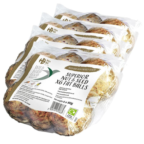 Henry Bell Box of 20 x 6 Superior Nut & Seed Fat Balls image 0