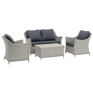 Bramblecrest Wentworth 2-Seat Sofa &amp; 2 Lounge Chairs Set in Pewter Rattan image 4