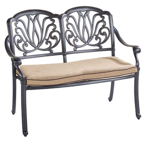 Hartman Amalfi High Back Bench in Bronze with Amber Cushion image 3