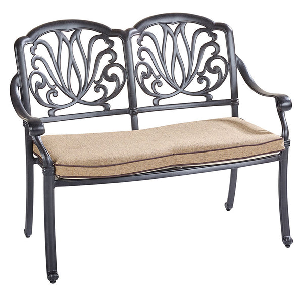Hartman Amalfi High Back Bench in Bronze with Amber Cushion image 3