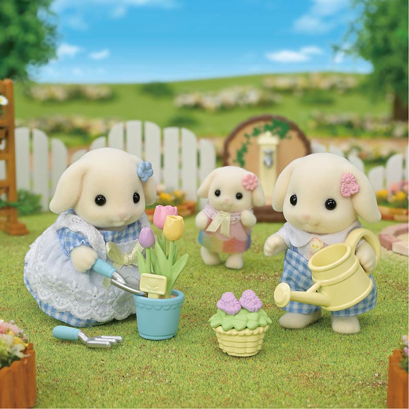Sylvanian Families 'Blossom Gardening Set - Flora Rabbit Sister & Brother' image 0