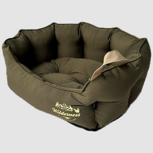 Snug & Cosy Wilderness Snuggle Dog Bed Olive image 2