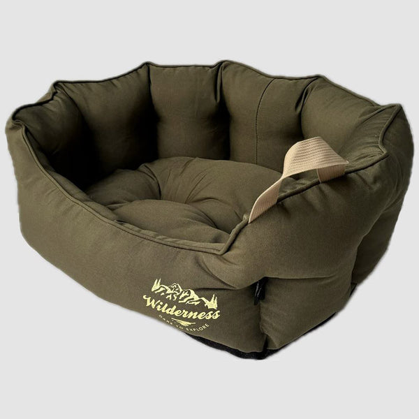 Snug & Cosy Wilderness Snuggle Dog Bed Olive image 2