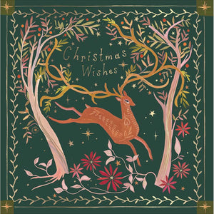 Woodmansterne Deer & Foliage Christmas Card