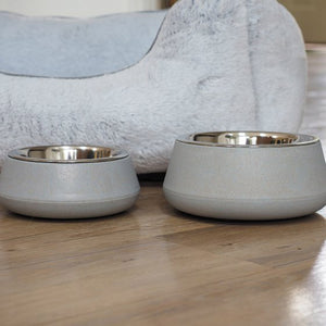 Zoon FloorGrip Stainless Steel 2-in-1 Bowl Bamboo Sky Blue image 1