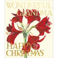 Woodmansterne Grandma Amaryllis Christmas Card