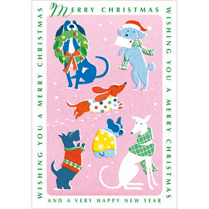 Woodmansterne Festive Dogs Christmas Card